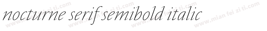nocturne serif semibold italic字体转换